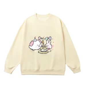 "Birthday Party" Design Sweatshirt — Apricot