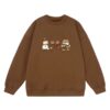Snowman Grey Crewneck Sweatshirt — Light Brown