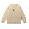 Chic & Playful Hip-Hop Print Sweatshirt — Khaki