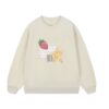 Niche Patchwork & Print Sweatshirt — Creamy Apricot